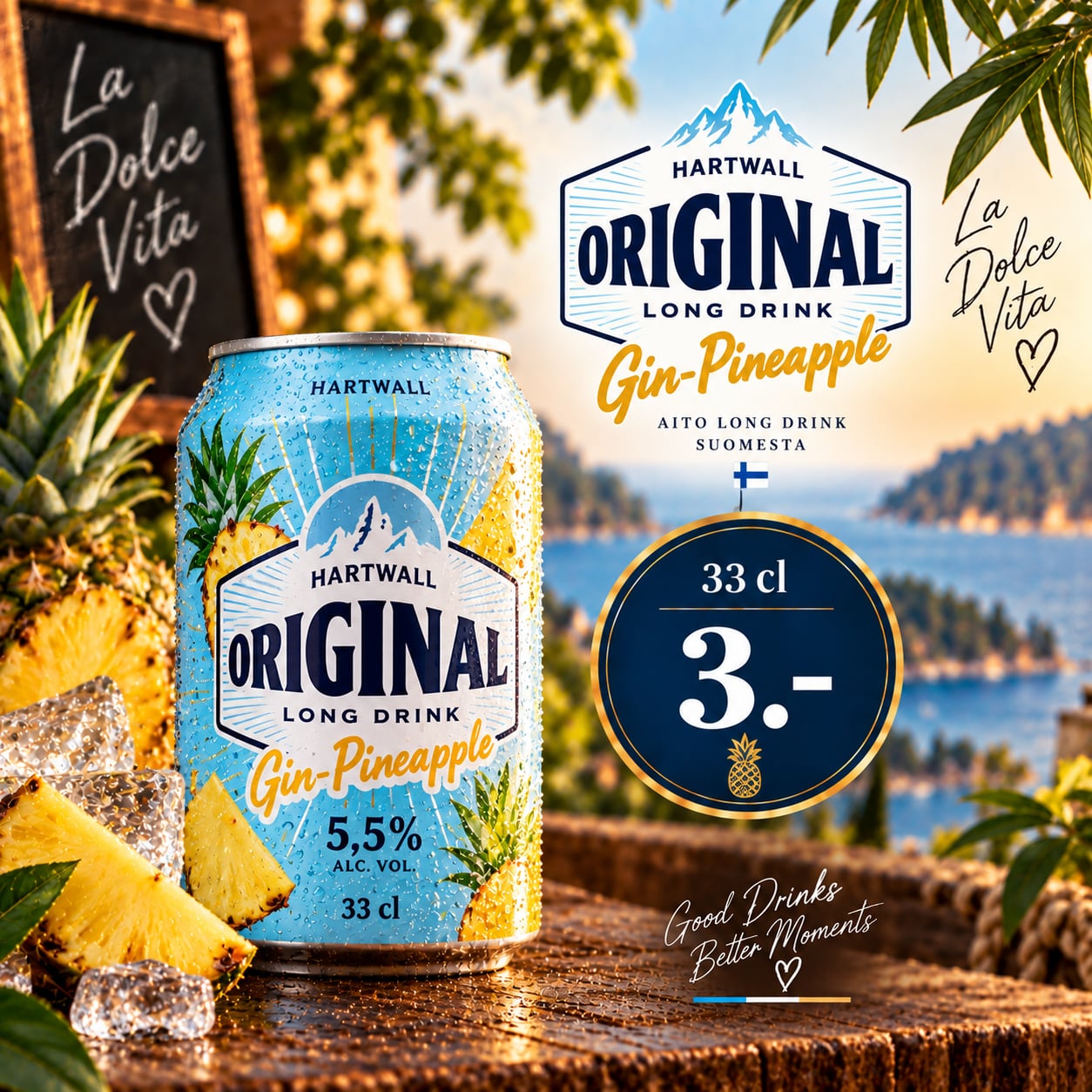 Hartwall Long Drink Gin - Pineapple