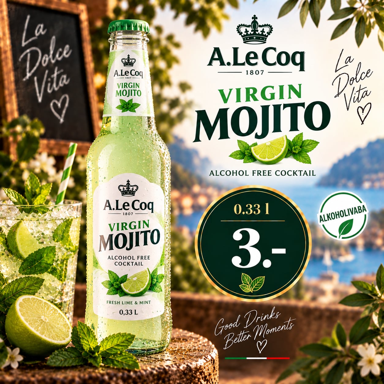 A Le Coq Virgin Mojito