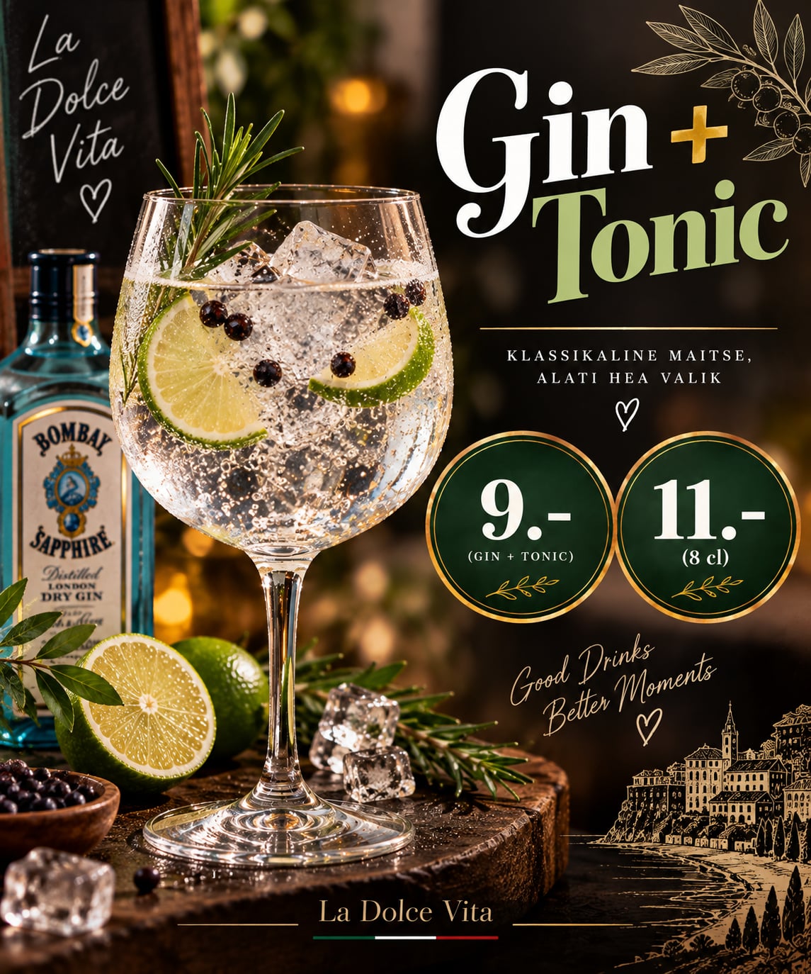 Gin + Tonic, 4 cl