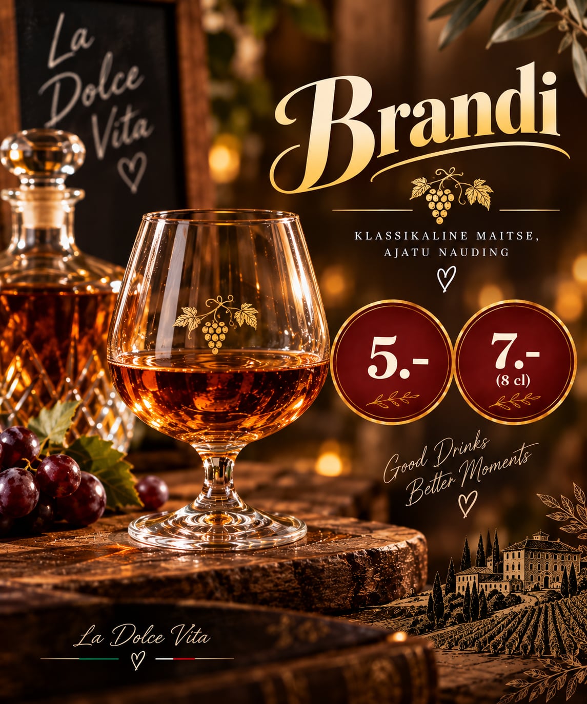 Brandy, 4 cl