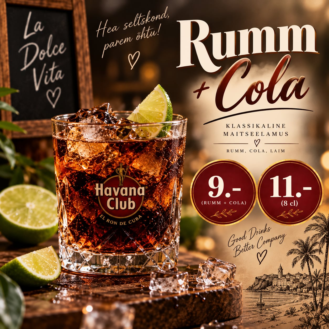Rumm + Cola, 4 cl